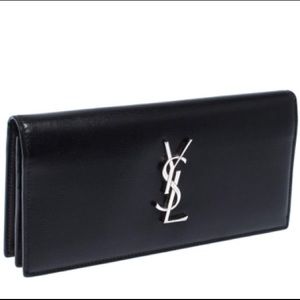 YSL Leather Medusa Continental Wallet